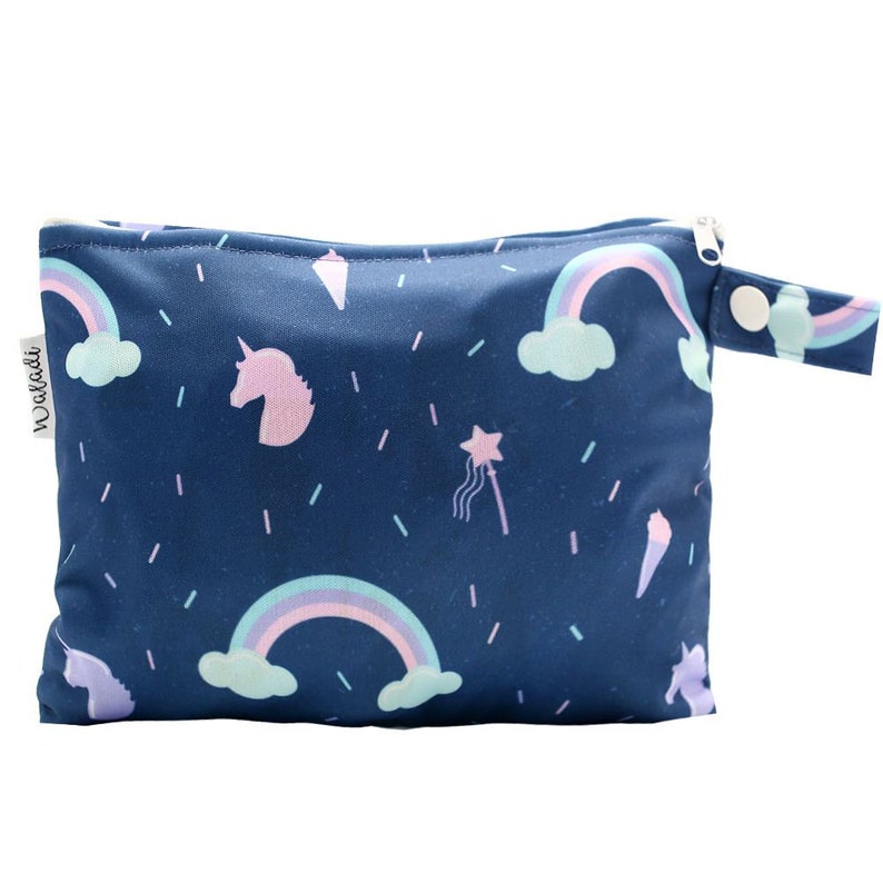 Unicorn Small Waterproof Wet Bag with Zip 19 x 16cm