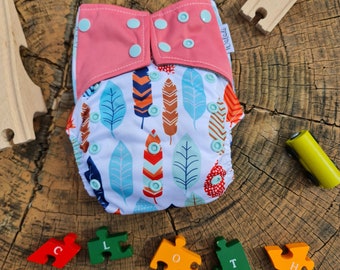 Feather Design Bamboo Charcoal Cloth Nappy