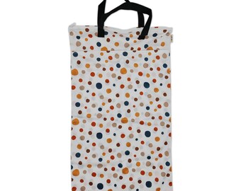 Waterproof Double Zip Large Wet Bag Polka Dots 40x70cm