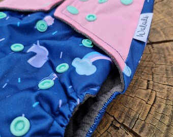 Unicorn Design Bamboo Charcoal Cloth Nappy