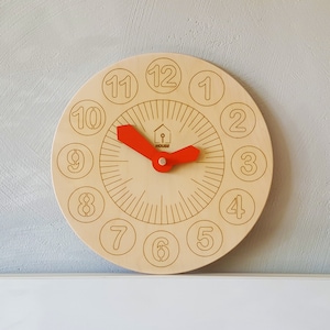 LiL HOUSE kids learning clock; Montessori toy; Educational toy; Activity toy; Preschool learning; Kids gift; Wooden eco toy; Kids clock