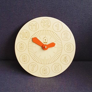 LiL HOUSE kids learning clock; Montessori toy; Educational toy; Activity toy; Preschool learning; Kids gift; Wooden eco toy; Kids clock