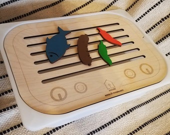 LiL HOUSE プレイグリルインサート Trofast ビン IKEA Flisat テーブル、Flisat キッチンインサート、木製インサート IKEA センサリービンインサート、Flisat Trofast