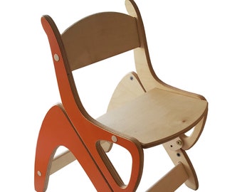 Sedia per bambini lil house in legno con altezza trasformabile; Mobili per bambini; Camera per bambini; Mobili prescolari; Sedia per bambini; Sedia per bambini; naturale