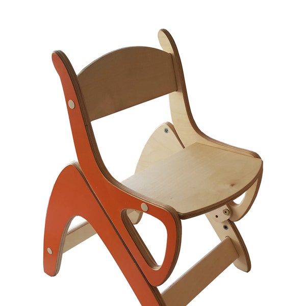 Sedia per bambini lil house in legno con altezza trasformabile; Mobili per bambini; Camera per bambini; Mobili prescolari; Sedia per bambini; Sedia per bambini; naturale