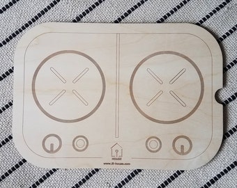 LiL HOUSE プレイキッチンインサート Trofast ビン IKEA Flisat テーブル、Flisat キッチンインサート、木製インサート IKEA センサリービンインサート、Flisat Trofast