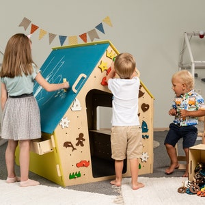 LiL HOUSE® educational Montessori wooden playhouse, S size; Play house for kids; Indoor playhouse; Outdoor playhouse; Kids room decor