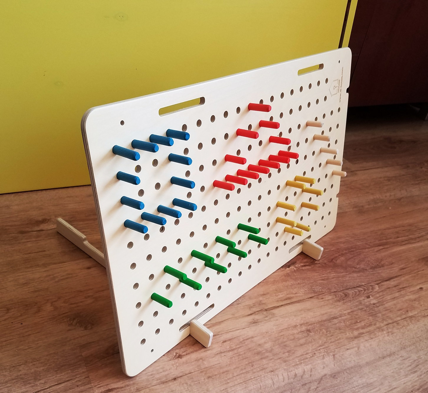 Ensemble de géoplan en bois matériel de manipulation mathématique jouets  éducatifs Montessori jouets tableau bloc géoplan planche de géométrie pour  3