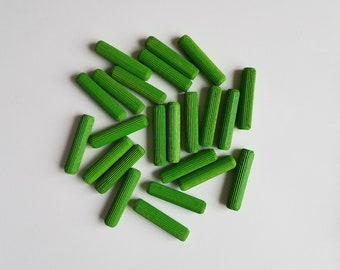 LiL HOUSE wooden pegs green for pegboard insert for Trofast bin IKEA Flisat table, for IKEA Flisat Trofast Sensory Bin insert, ecological