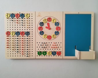 LiL HOUSE kids activity board, L size; Busy board;Busyboard;Activity board;Montessori toy;Activity toy;Geoboard;Geo board;Pegboard;Peg board