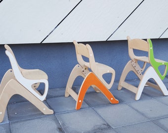 Sedia per bambini in legno LiL HOUSE con altezza trasformabile; Mobili per bambini; Stanza dei bambini; Sedie prescolari; Sedia per bambini; Sedia per bambini; Naturale