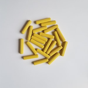 LiL HOUSE wooden pegs yellow for pegboard insert for Trofast bin IKEA Flisat table, for IKEA Flisat Trofast Sensory Bin insert, ecological