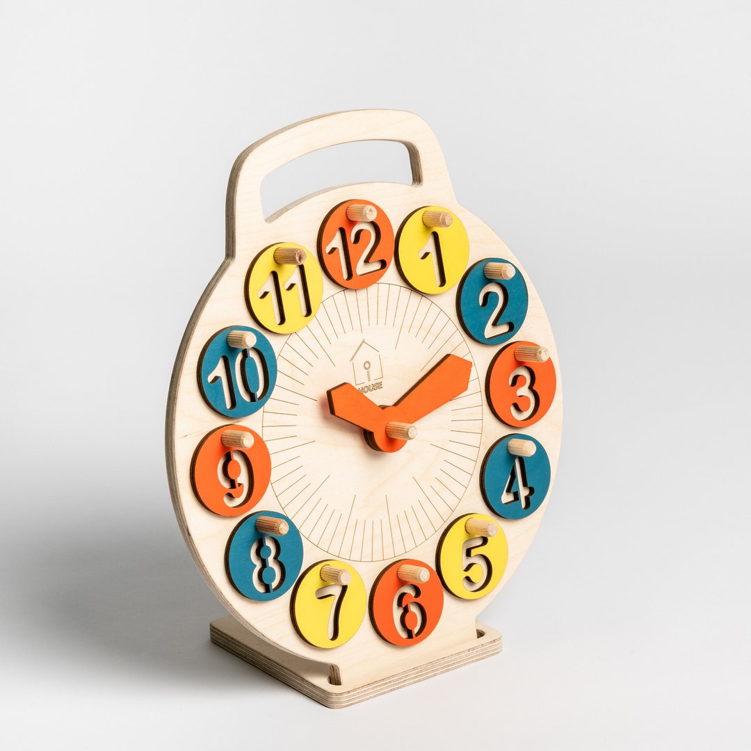 Lil HOUSE Kids Learning Clock Montessori Toy Educational Toy Activity