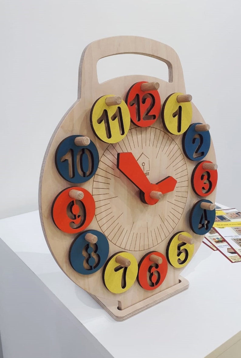 Lil HOUSE Kids Learning Clock Montessori Toy Educational Etsy