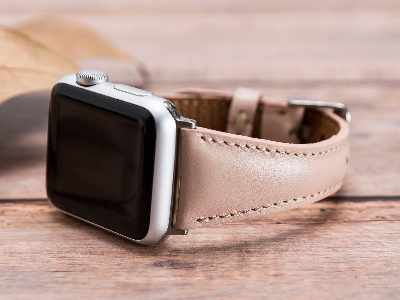 Apple Watch Band Genuine Leather Nude/pink Slim / Compatible | Etsy  Australia