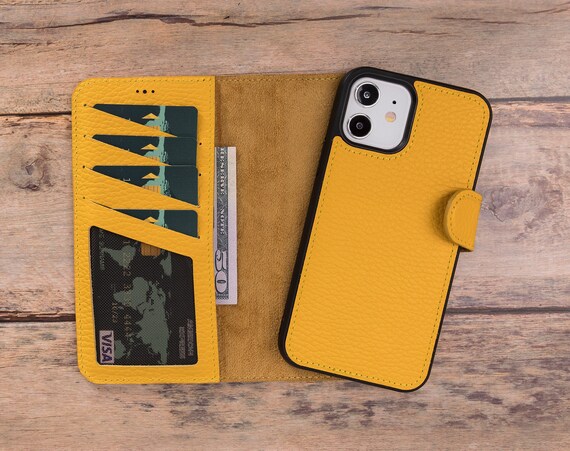Yellow Leather Case Iphone 12 Pro Max