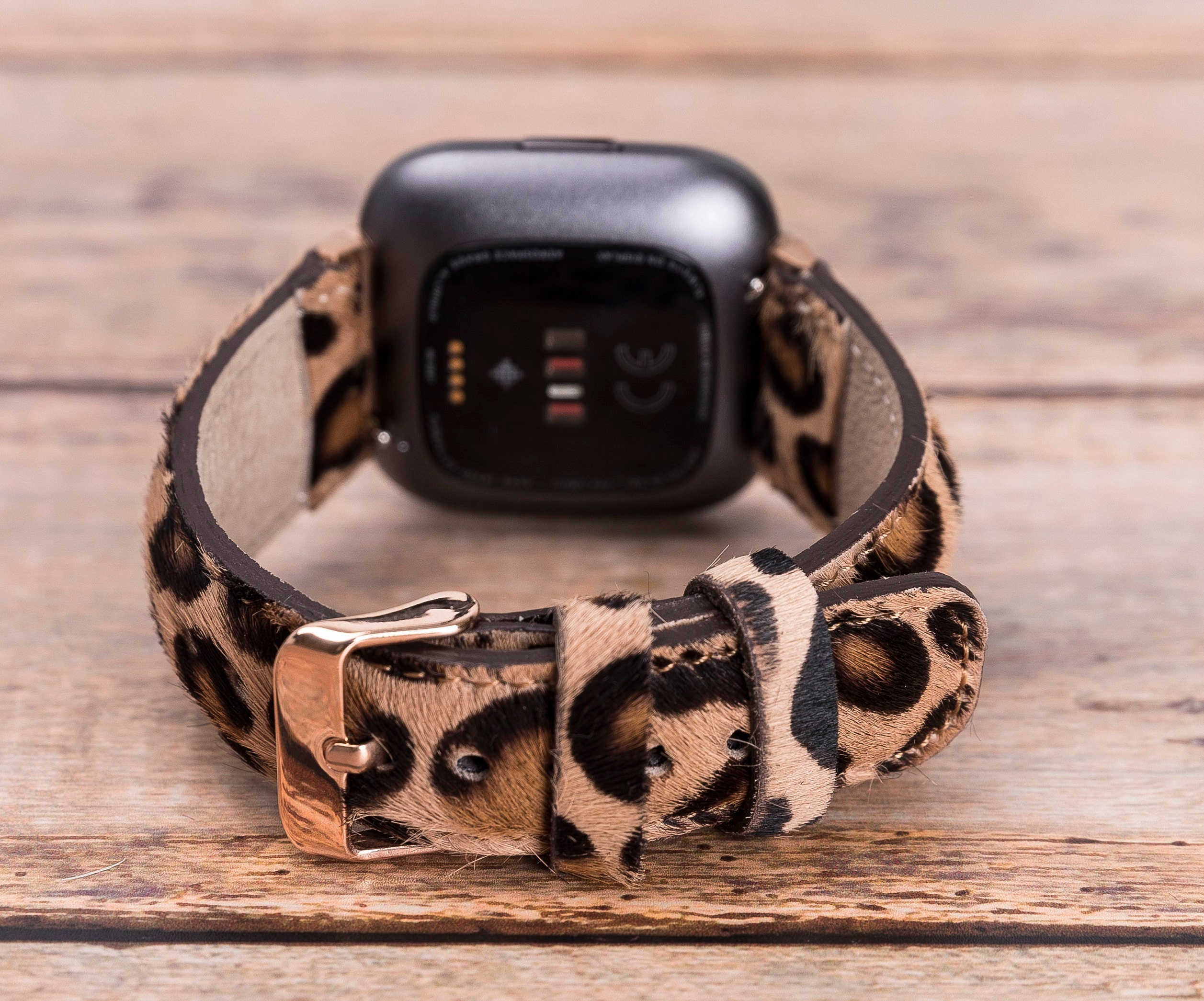 Fitbit Versa 2 bands for women Leopard Leather Fit bit Versa | Etsy