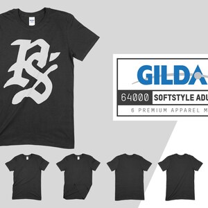 Gildan 64000 Softstyle Erwachsene T-Shirt Mockups