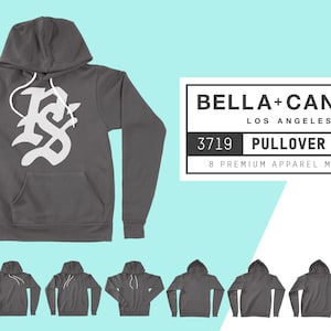 Bella Canvas 3719 Pullover Hoodie Mockups