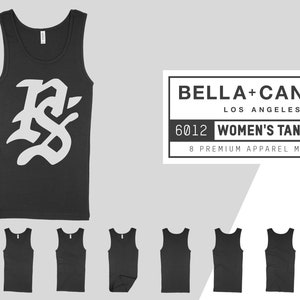 Bella Canvas 6012 Frauen Tank Kleid Mockups