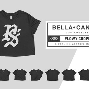Bella Canvas 8882 Flowy Kurzes T-Shirt Mockups