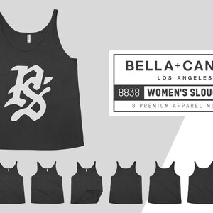 Bella Canvas 8838 Frauen Slouchy Tank Mockups