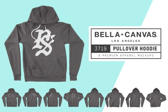 Bella Canvas 3719 Pullover Hoodie Mockups Etsy