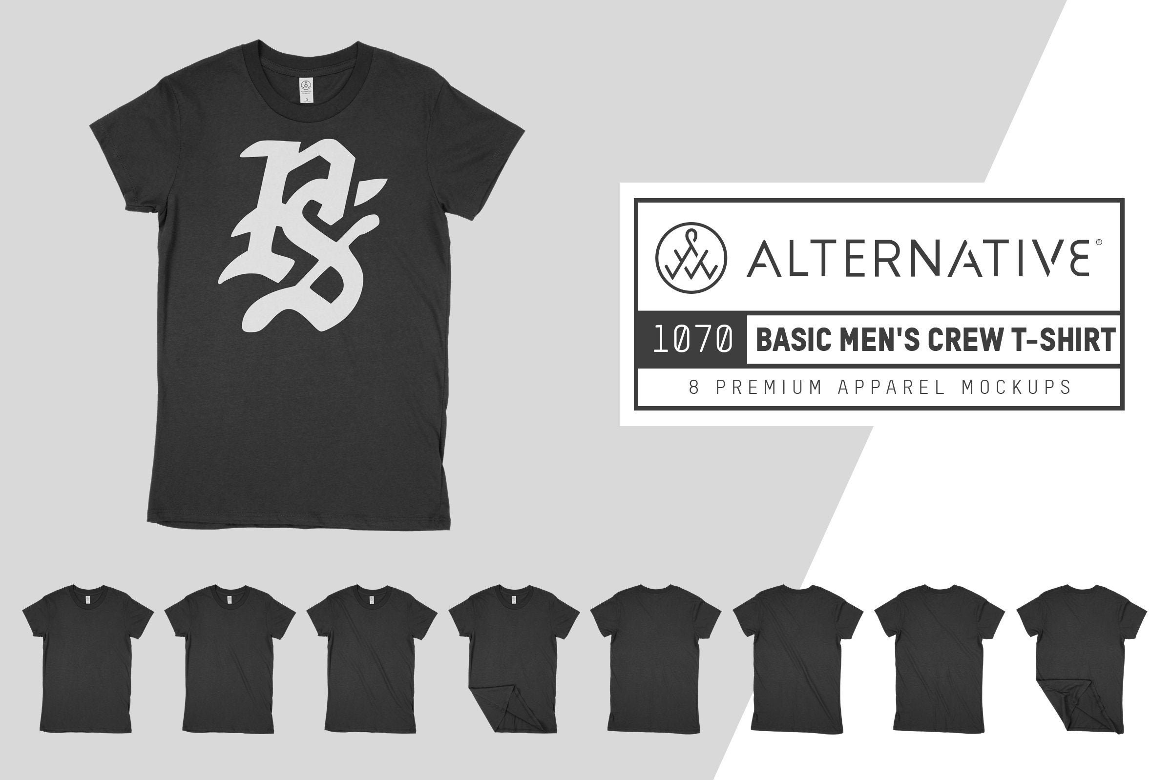 Download Alternative Apparel 1070 Men's Basic T-Shirt Mockups | Etsy