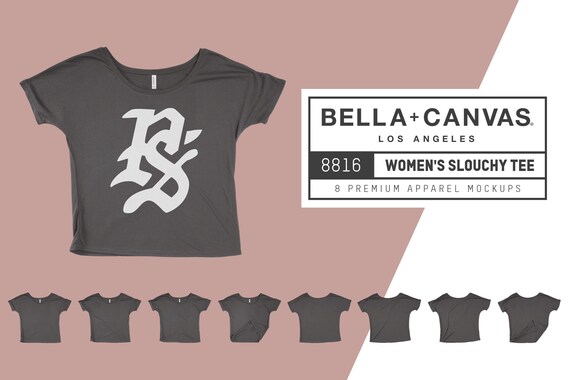 Bella Canvas 8816 Women S Slouchy T Shirt Mockups Etsy