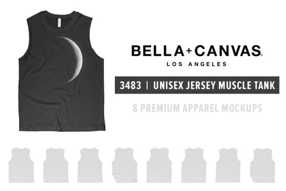 Bella Cavas 3483 Unisex Jersey Muscle Tank Mockups Etsy
