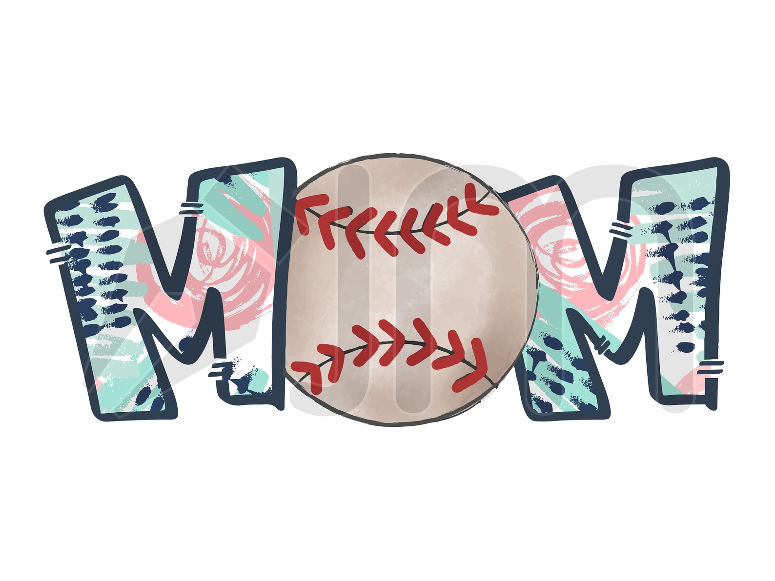 Baseball Mom Floral PNG Diseño de sublimación descarga Etsy
