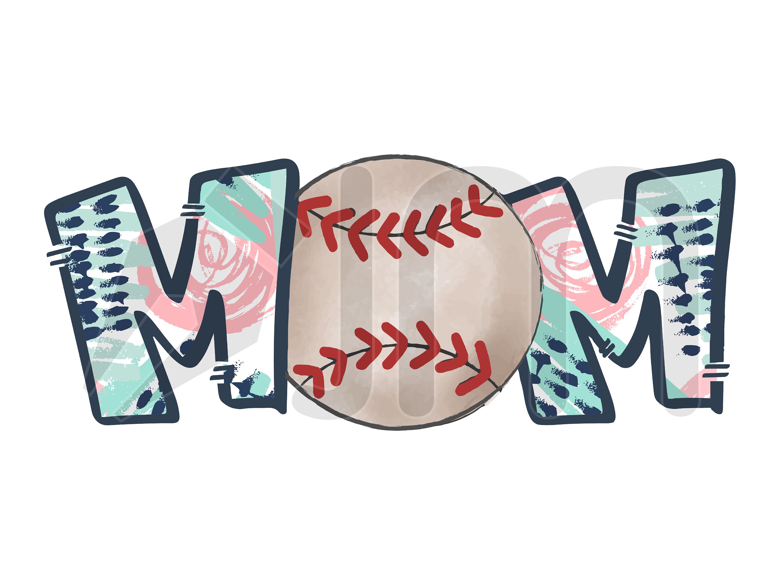 Baseball Mom Floral PNG Diseño de sublimación descarga Etsy