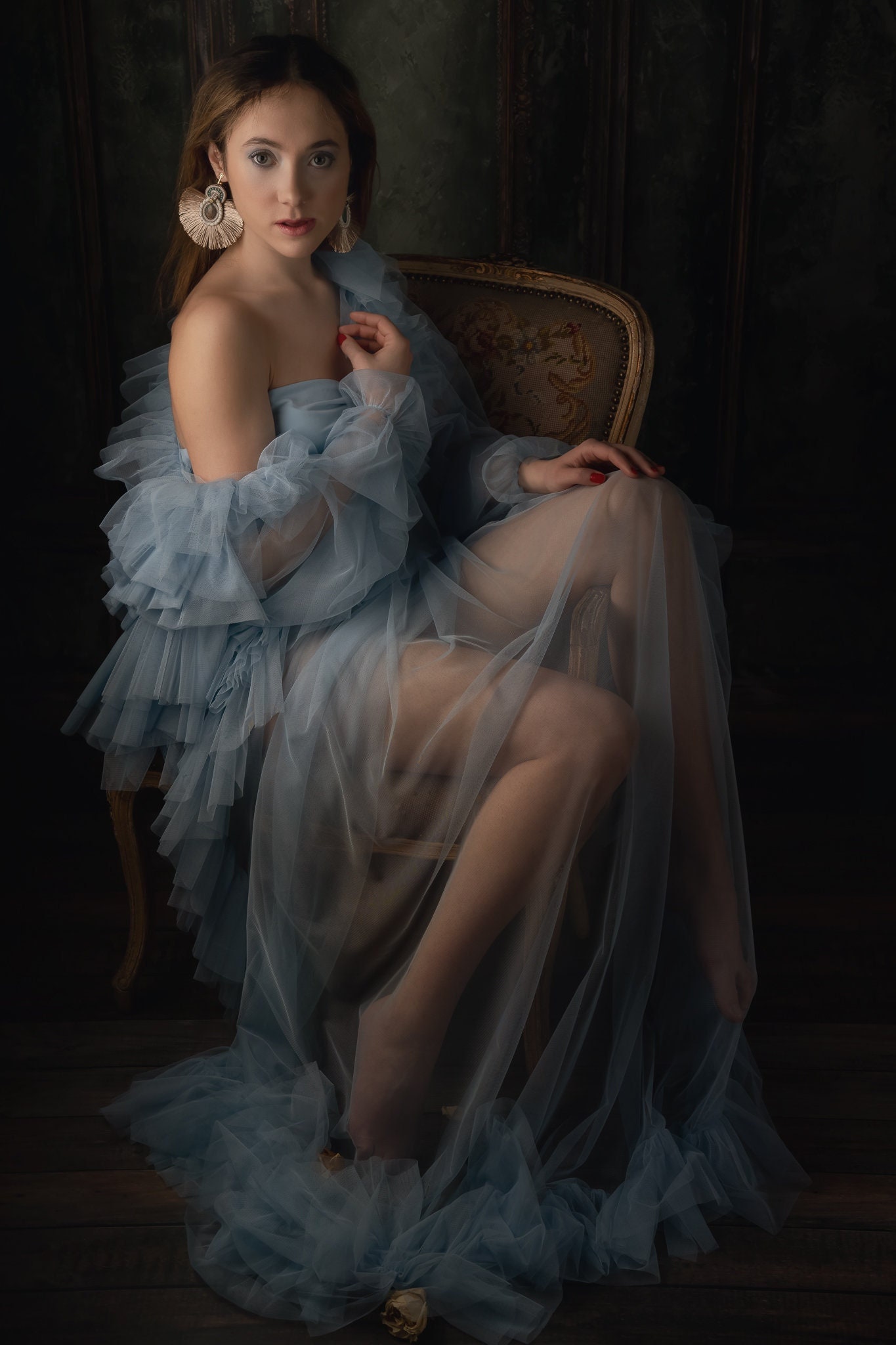 Jupe tulle femme enceinte sale