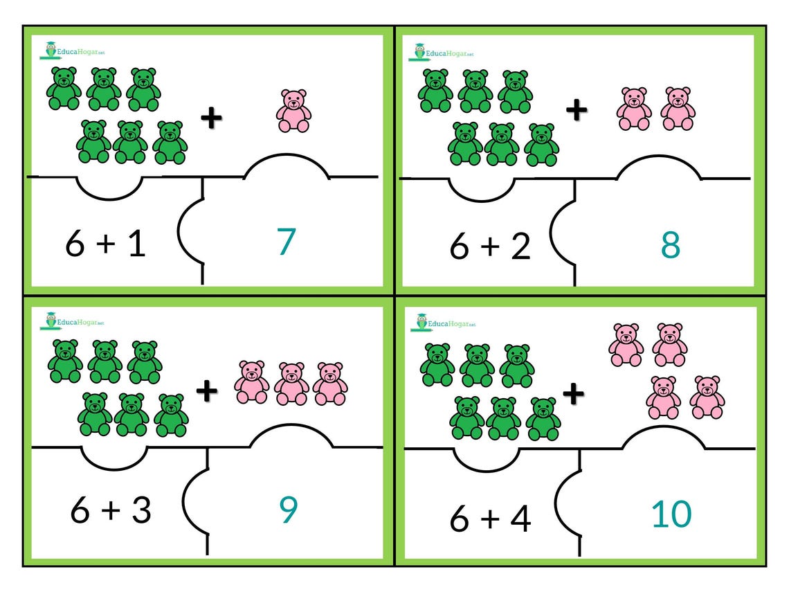 20 Math Puzzles for Kids - Etsy