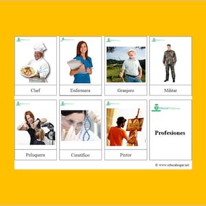 Professions - 24 SPANISH Montessori cards