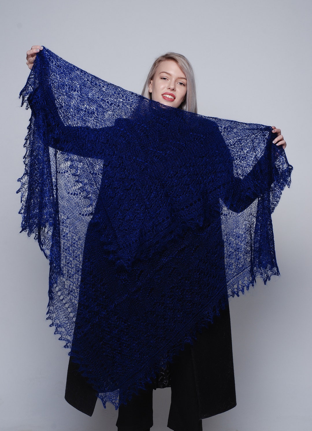 cobalt blue shawl