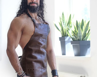 Gift For Him/Personalize leather apron for man