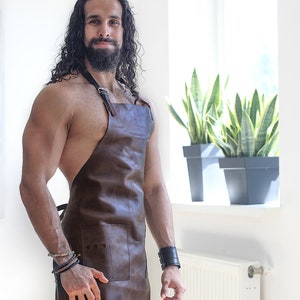 Leather apron for man / Personalize apron for man / Chef apron