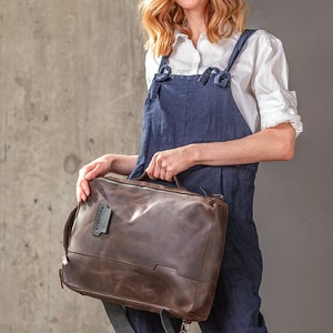 Convertible backpack purse, Women leather backpack purse, Gift for women