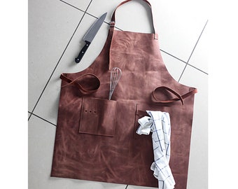 Leather apron for man ~ Housewarming gift for man ~ Personalize apron for man ~ Man apron ~ Chef apron