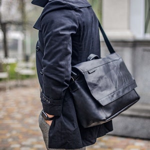 BOLSO DE MENSAJERO DE PIEL HOMBRE PORTÁTIL - maletín de piel hombre