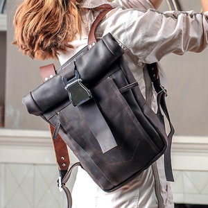 LEDER mini BACKPACK WOMEN ~ Laptoptasche Frauen ~ Kleiner Rucksack
