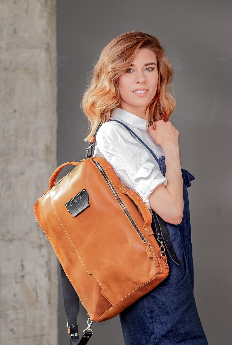 Convertible backpack women, Convertible crossbody backpack, Minimalist backpack image 6
