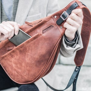 Sac banane en cuir, Sac à bandoulière, Sac banane pour femme