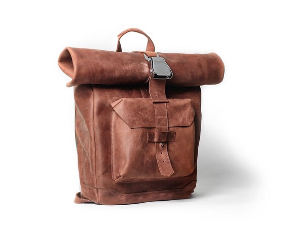 leather camera backpack