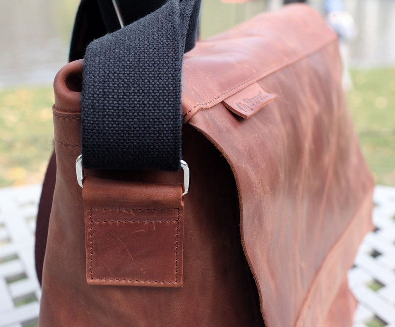 Leder MESSENGER BAG Laptop Bild 9