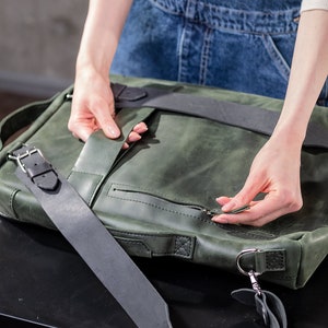 Convertible backpack women, Convertible crossbody backpack, Minimalist backpack image 3