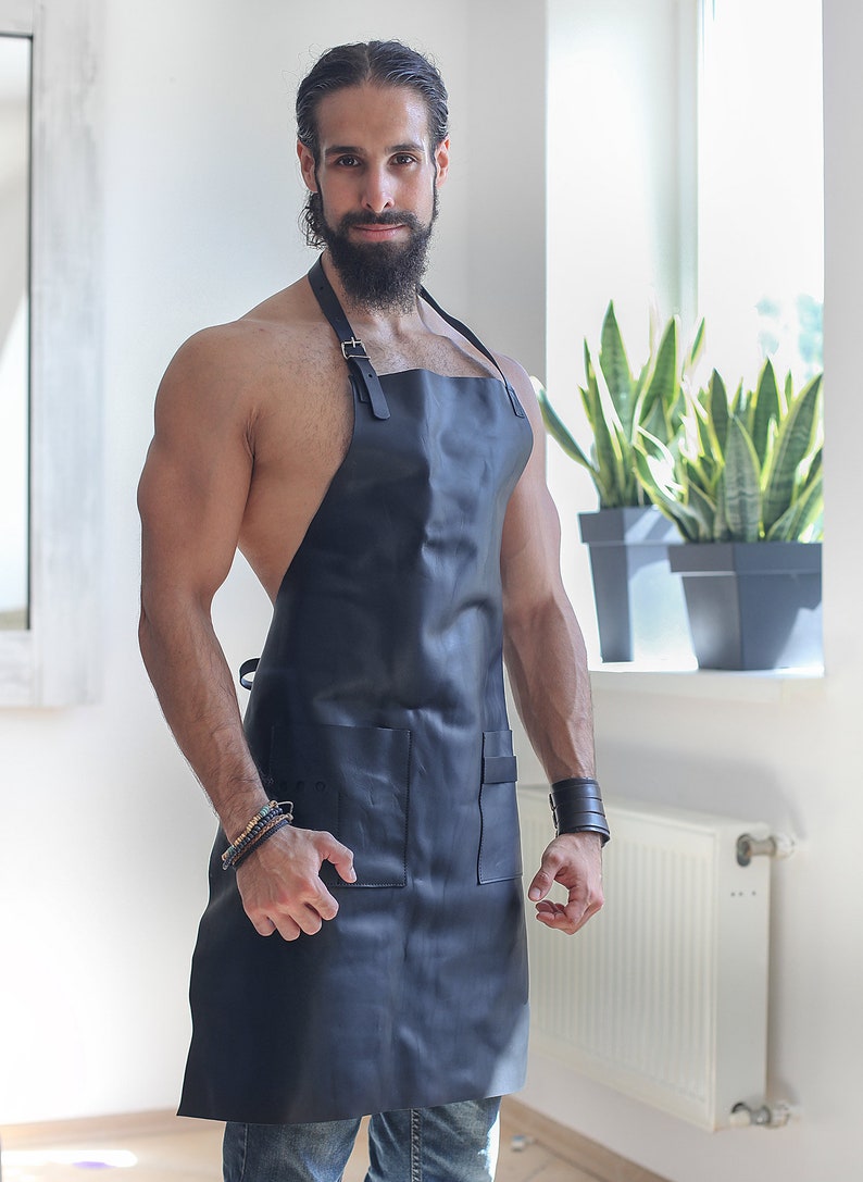 Barber LEATHER APRON Personalized Bartender BARISTA Apron Etsy