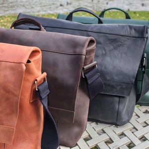 Leder MESSENGER BAG Laptop Bild 6