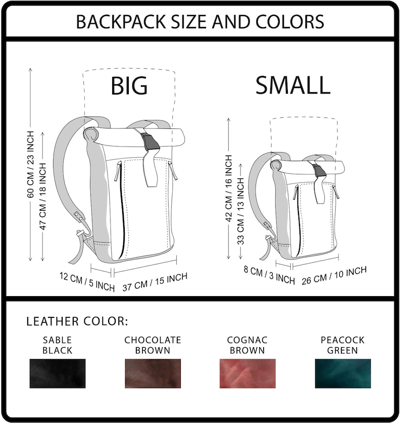 cool gift for him Backpack men 2nd anniversary gift Commuter backpack